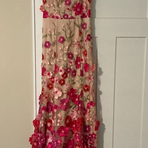 TLC Say Yes to the Prom, Floral Appliqué Dress, Sz 7/8 Jr., but fits like a 2 - Picture 1 of 9